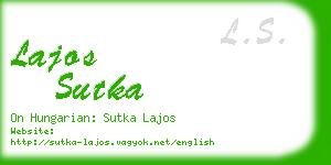 lajos sutka business card